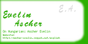 evelin ascher business card